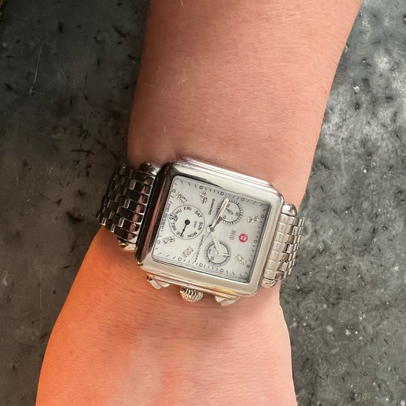 Michele Deco Diamond Stainless Steel Watch - Picture 2 of 6